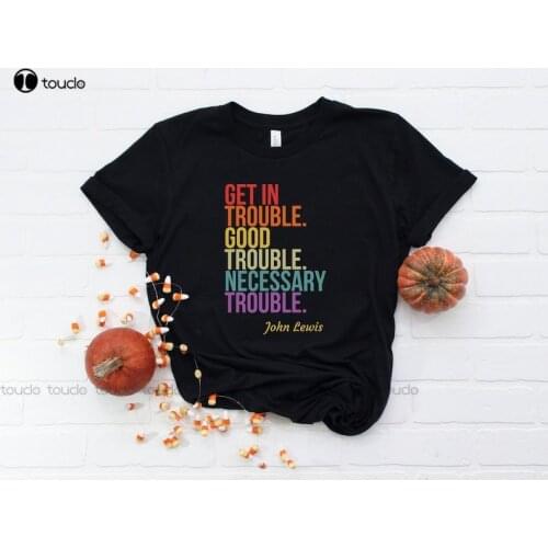 Get In Trouble. Good Trouble. Necessary Trouble - John Lewis Retro Color Civil Rights Icon Shirt John Lewis Protest Shirt