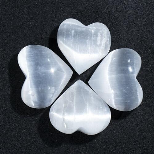 1 piece White transparent plaster core polishing healing crystal crown chakra spirit stone