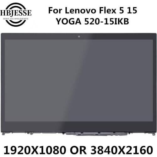 15.6" LCD Display Touch Screen Digitizer Panel Assembly For Lenovo Flex 5 15 Yoga 520-15 YOGA 520-15IKB 80X9 80XB 80CA 81CA