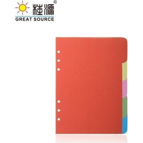 A5 Planner Divider Colorful Index Card 6 Holes Paper CardBoard Divers For Loose Leaf Notebook Folder Dividers (48 Sets)