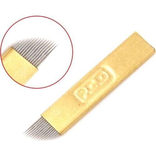 Free shipping 100Pcs Superior Blades For Permanent Makeup Manual Pen Single Packaged Tattoo Needles