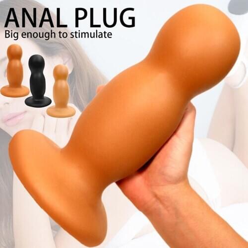 Big Dildo Anal Beads Plug Big Butt Plug Stimulator Gay Anus Expansion Soft Big Dildo Masturbate Climax Anal Sex Toys For Couple