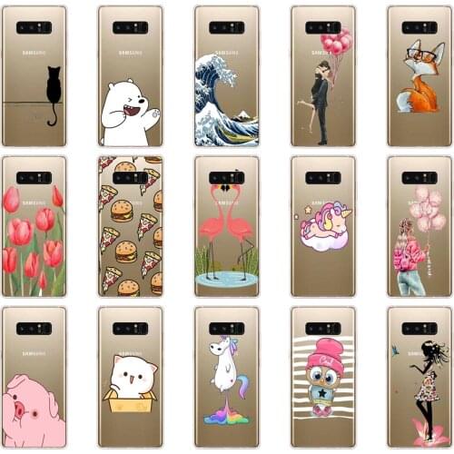 Flower Emboss Case For Samsung Galaxy Note 8 Case Soft TPU Coque Bumper