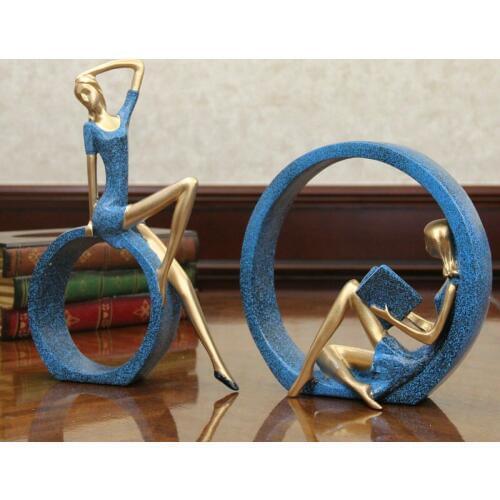 American Resin Wedding Decorative Ornaments Reading, Dance, Room European Home Accessories TV Cabinet Small Display Living Room