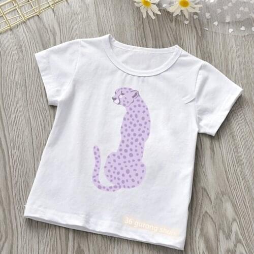 Funny boys/girls t-shirt cool colorful animal leopard graphic print kids clothes fashion tee toddler baby tshirts tops wholesale