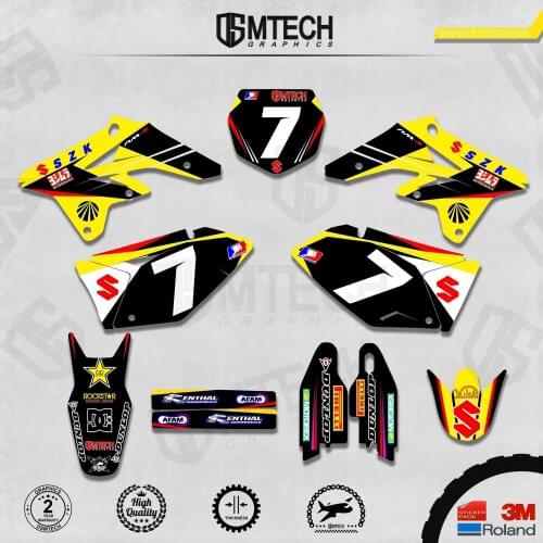 DSMTECH Customized Team Graphics Backgrounds Decals 3M Custom Stickers For 2007-2009 RMZ250 005
