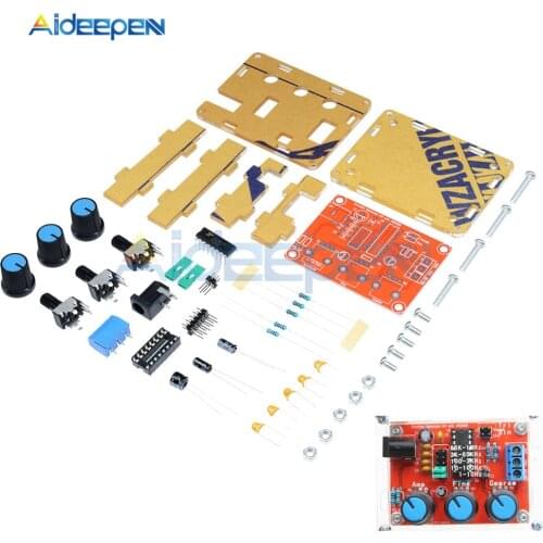 XR2206 Function Signal Generator DIY Kit Sine Triangle Square Wave Function Generator with Acrylic Protect Case