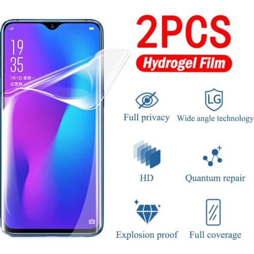 2Pcs R17 Hydrogel Film For OPPO R17 R11S Plus R11 Plus Realme Q K3 Soft Film Full Cover Screen Protector Not Protective Glass