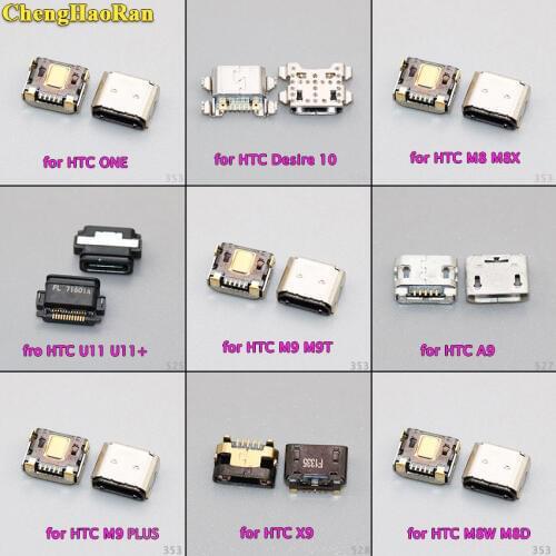 ChengHaoRan Micro Mini USB jack Connector port charging socket For HTC Desire 10 pro U11 U11+ A9 X9 ONE M8 M8X M9 M9T M8W M8D