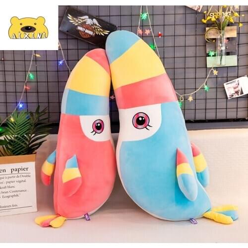 Soft Toy Rainbow Bird Pillow Bird Plush Toy Kawaii Stuffed Animal Valentines Day Present Home Decor Birthday Gift Bird Plushies