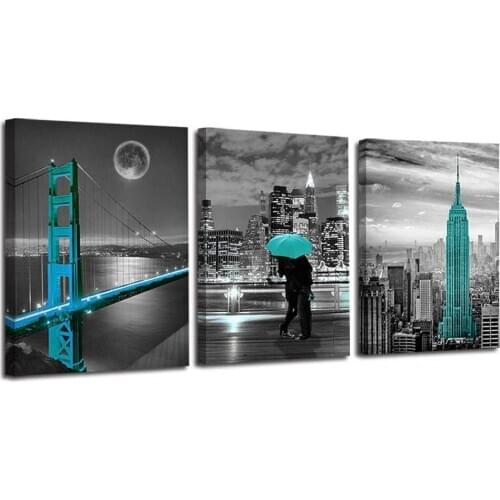 5D DIY Full square round Diamond Painting Romantic couple,Bridge, Diamond Rhinestone Embroidery Cross Stitch Mosaic 3pcs N558