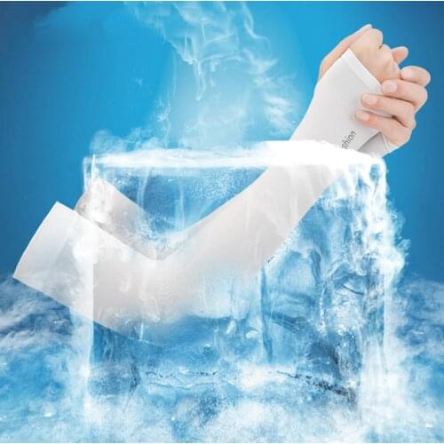 Summer ice silk sunscreen High Elastic Breathable Arm Sleeves Sport Sun UV Protection Hand Cover Cooling Running Fishing Cycling
