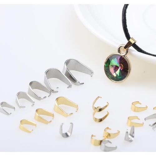 No Fade ) 316L 3*7/4*9/5*10/6*12/7*13MM stainless steel Bail Clasps/pendant/necklace buckle DIY jewelry making Accessories