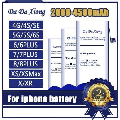 100% New Real Capacity Zero Cycle Battery for iPhone 6 6S 5 8 5S 4 4S 5C SE (for iphone 6 6S 7 8 Plus) for iPhone X XS XR XS MAX