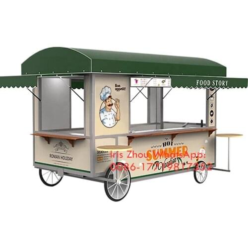 New arrival 3m length 2m width multi-functional vintage mobile fast food truck trailer kiosk