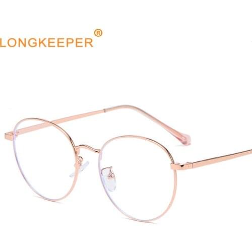 Retro Round Frame Anti-blue Light Glasses Men Women Fashion Blue Light Blocking Glasses Eyewear Students Gaming Eyewear