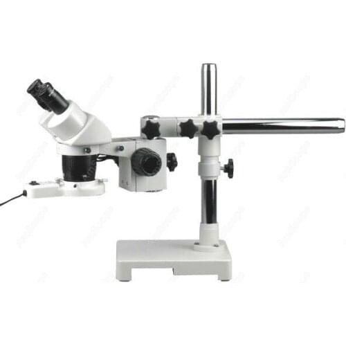 Stereo Microscope--AmScope Supplies 20X-40X-80X Stereo Microscope on Single-Arm Boom with Ring Light