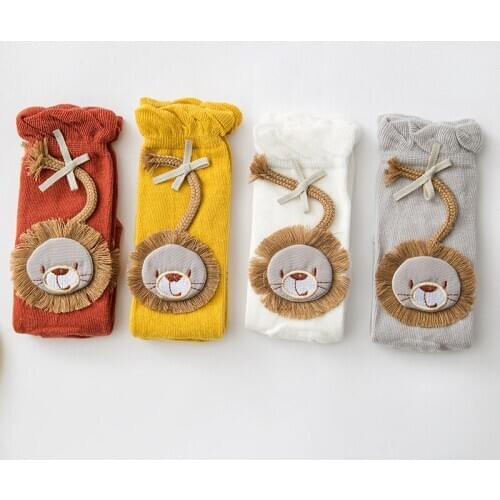 2021 Spring and Autumn Baby Socks Loose Cartoon Lion Boys and Girls Socks Cotton Children Socks