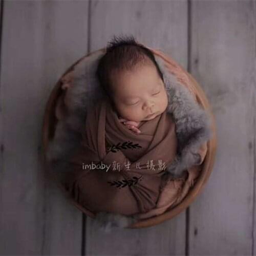 Vintage Wooden Bowl Baby Posing Bowl Newborn Photography props Carved Wood Photo Props