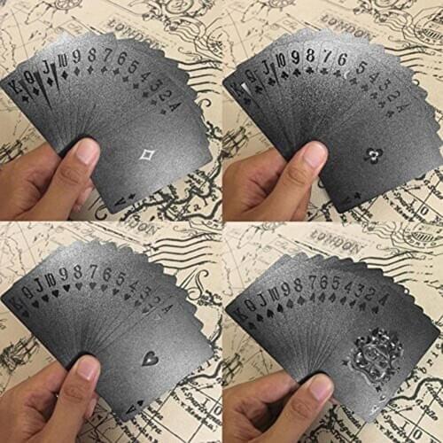 54Pcs/Set Waterproof Laser Foil Poker Table Game Playing Card Novelty Collection