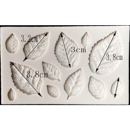 1Pc Rose Leaf Silicone Mold Leaves Cupcake Topper Fondant Molds DIY Cake Decorating Tools Candy Clay Chocolate Gumpaste Mould