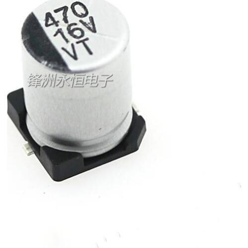 100pcs SMD electrolytic capacitors 16V470UF 470UF/16V 8*10MM SMD aluminum electrolytic capacitors