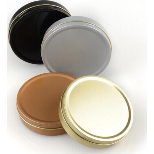 100 x 50g metal face cream jar,50ml small candy jar aluminum candle packaging 50g Metal Tin