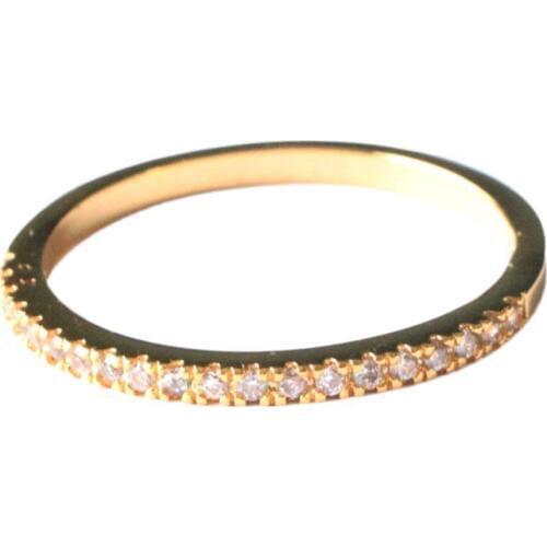 2019 Women Micro-fine Inlaid Zircon Circle Ring Fastness Stainless Steel Ring Fine Jewelry