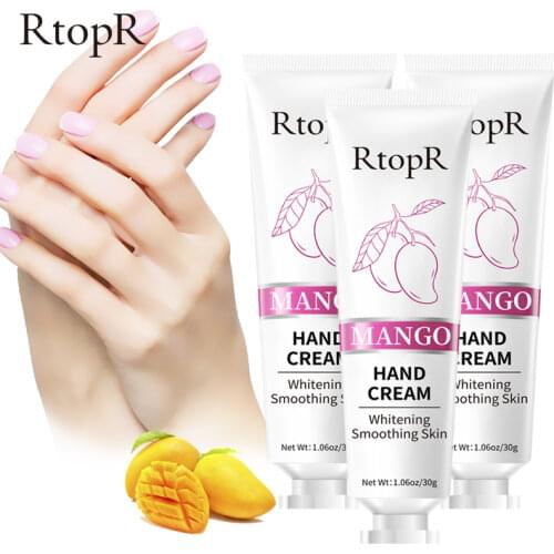3PCS Mango Whitening Antibacterial Firming Moisturizing Hand Cream Deep Repair Skin Nourish Improves Dry Skin Care Health Cream