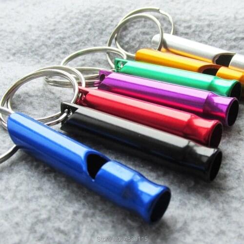 200pcs/lot Aluminum Pet Dog Training Whistles First Aid Outdoor Whistles Well Anodized Surface