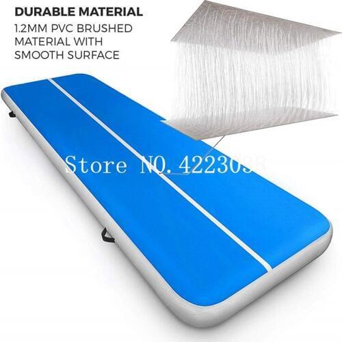 Free Shipping 5x1x0.2m Wholesale Gymnastics Inflatable Air Track Double DWF Gym Mat Inflatable Air Tumble Track For Sale