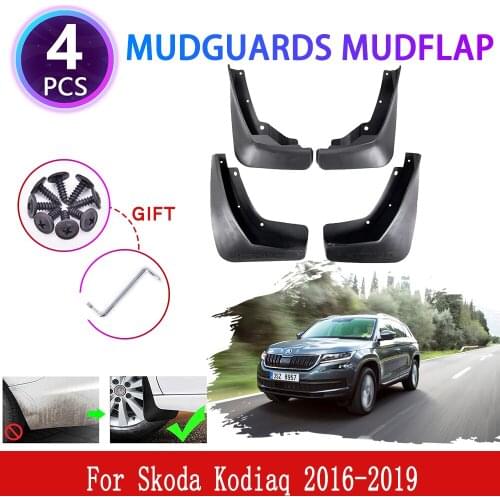 4x for Skoda Kodiaq 2016 2017 2018 2019 Mudguards Mudflaps Fender Mud Flap Splash Mud Guards Protect Wheel Cover Car Accessories