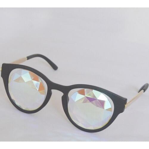 Black frame with rainvow prism glass lens