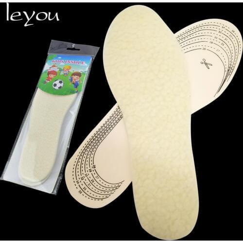 Children Fur Insole For Shoes Warm Insole Cushion Diy Cut Soft Wool Insoles Winter for Snow Boots Shoes Pads for Adults and Kids