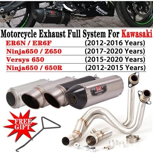 For Kawasaki ER6N ER6F Ninja650 650R Z650 Versys 650 2012-2020 Yoshimura Motorcycle Exhaust System Escape Moto Muffler DB Killer