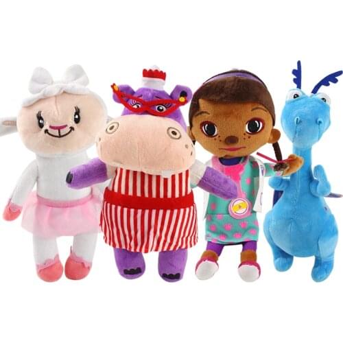 Doc mcstuffins Dottie Check Up Time Doctor Donny McStuffins Stuffy Lambie Hallie Stuffed Animal Toys 22-31cm