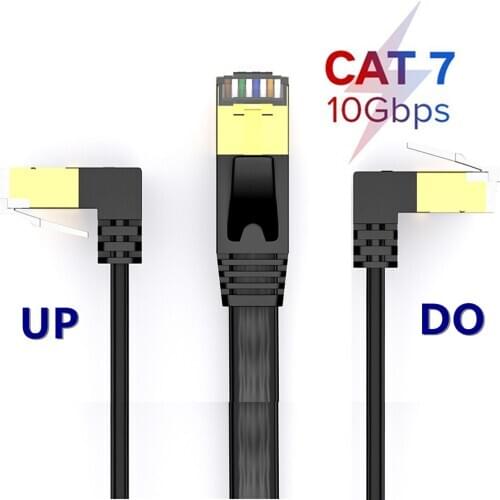 Cat 7 Shielded Ethernet RJ45 Network Cable Cat7 Flat Ethernet Patch Cables For Modem, Router, LAN, PC 0.5m 1m 2m 3m 5m 8m 10m