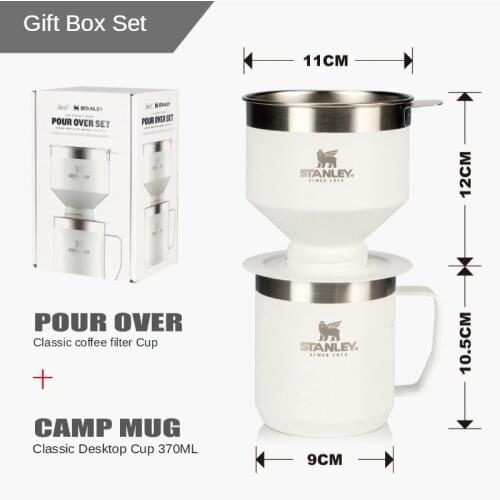 370ml Copo Stanley Handmade Portable Coffee Filter Cup Coffee Utensils Couple Outdoor Travel Home With Water Level Scale