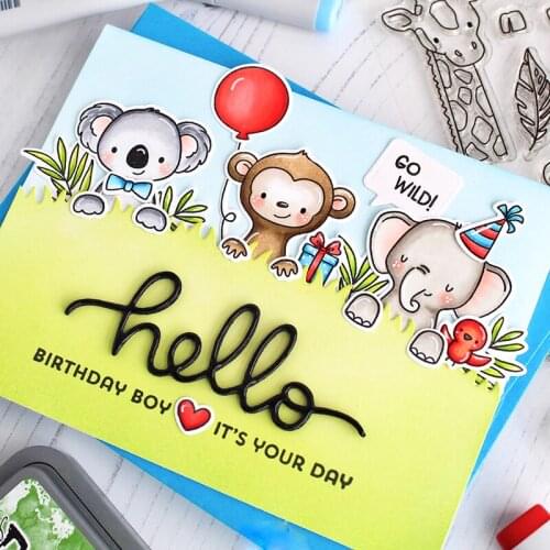 Elephant And Giraffe Metal Cutting Dies Stencils Stamp for DIY Scrapbooking Photo Album Decorative Embossing Paper DIY Cards