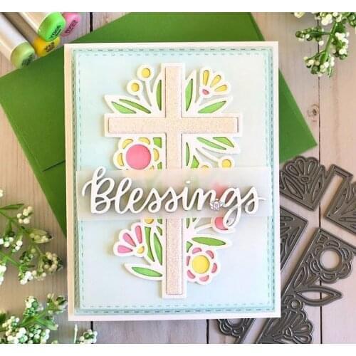 Mmao Crafts Metal Steel Cutting Dies New Flower leaf cross Stencil For DIY Scrapbooking Paper/photo Cards Embossing Dies