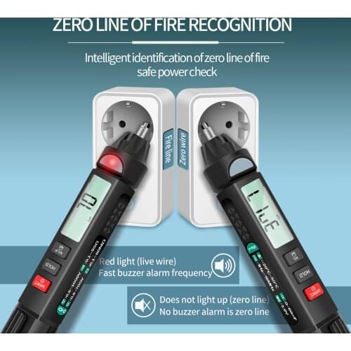 A3008 Digital Multimeter 6000 Counts Multimeter Meter Tester LCD Display NCV for Voltage Current Resistance Capacitance