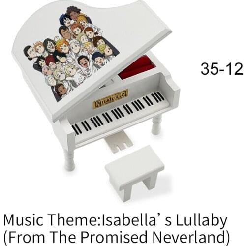 The Promised Neverland Isabellas Lullaby Music Box Musical Display Decor Home Coffee Shop Children Toy Gift Mini Piano Model