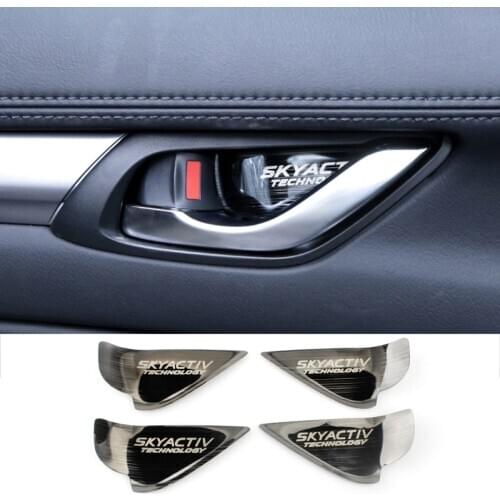 Car Interior Door Handle Bowl Cover Sticker For Mazda 2 3 6 BM Demio CX-3 CX3 CX 3 CX-5 CX5 CX 5 CX7 CX9 MX5 ND 2017 2018 2019