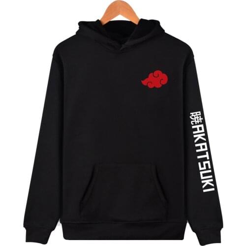 2019 Latest Japan Anime Akatsuki Member Hoodies Hip Hop Pullover Sweatshirt Itachi Obito Large Size Hoodie