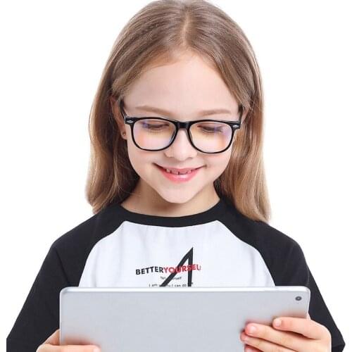 New Children Glasses Frame Kids 0 Degree Anti-blue Light Eyeglasses Boys Girls Optic Anti-reflective Eyewear UV Protection