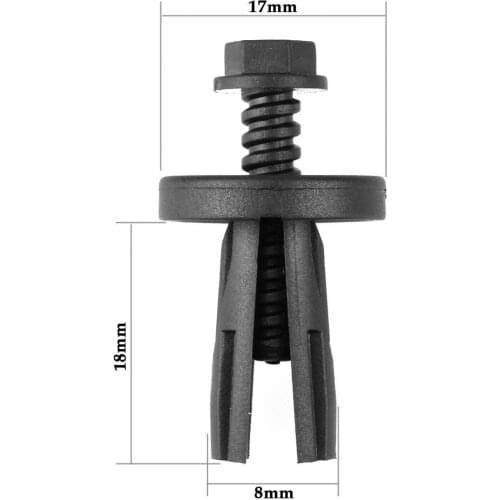 Suitable for Bumper Core Nail Blade Plate Engine Hood Baffle Fixing Rivet Nylon Interior Buckle Decorative Fastener (100pcs)3446