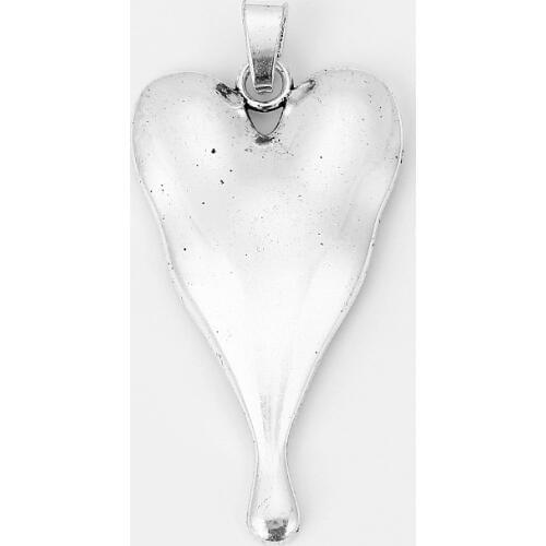 2pcs Large Charms Abstract Heart Pendant For Necklace Jewelry Making Findings Parts Material Accessories 80x45mm