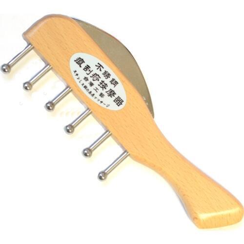 Scrapping plate non-trace scrapping comb brush stainless steel meridian massage lymphatic PaiSuan body massage apparatus