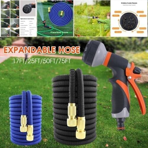 17FT-75FT Expandable Watering Hose Outdoor Garden Watering Hose Car Wash Telescopic Magic Hose Pipe капельный полив набор