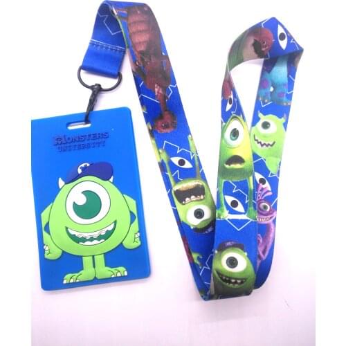 Retail 1 Pcs Cartoon eye Card Captor Sakura Lanyard Key Chains Card Holders Bank Card Neck Strap Card Bus ID Holders